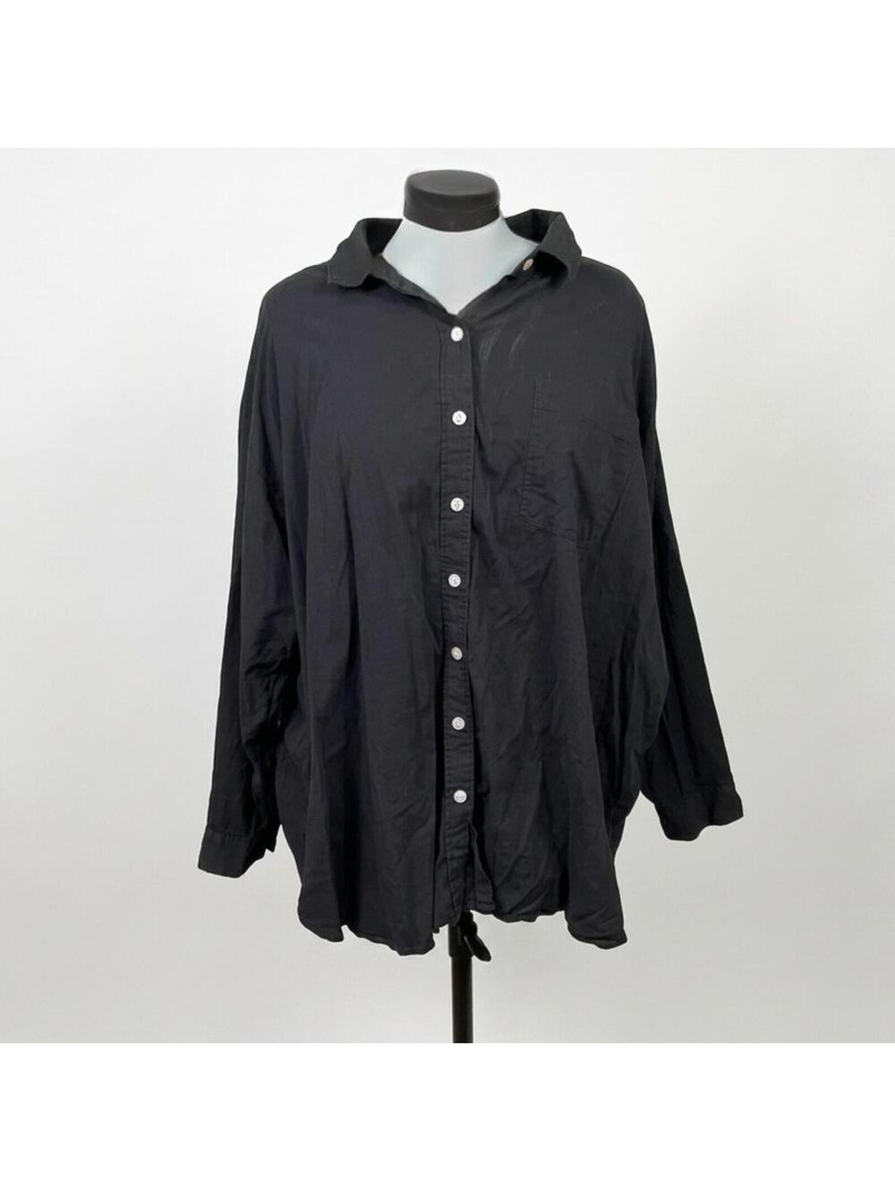 American Eagle Black Button Up Blouse (L)